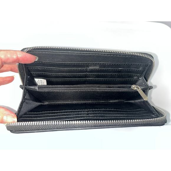 Harris Tweed Large Zip Wallet | Tweeds of Scotland | Burgundy | EUC - Picture 3 of 4